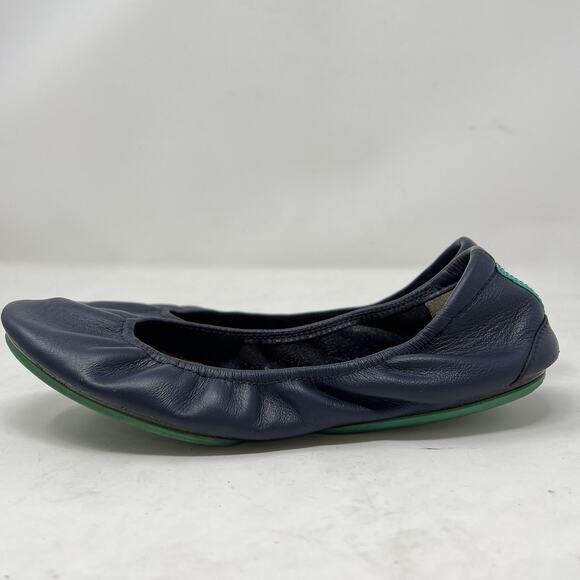 TIEKS By Gavrieli Matte Leather Women's Ballet Flats Shoes Navy Blue Size: 8 - Picture 4 of 9